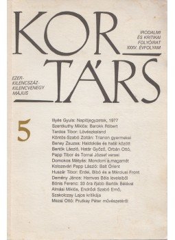 Kis Pintér Imre - Kortárs 1991. május Kis Pintér Imre - Kortárs 1991. május, Budapest 1991 antikvár könyv