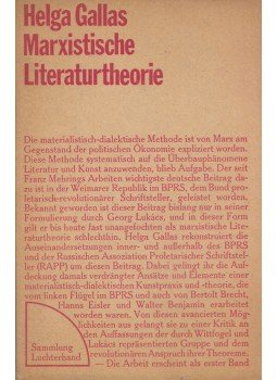 Helga Gallas - Marxistische Literaturtheorie Helga Gallas - Marxistische Literaturtheorie, Berlin 1971 antikvár könyv