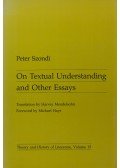 Peter Szondi - On Textual Understanding and Other Essays