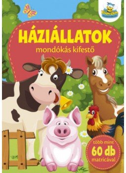  - Háziállatok - mondókás kifestő - több mint 60 db matricával, null 2020 antikvár könyv