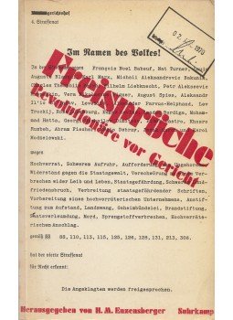 Enzensberger, Hans Magnus - Freisprüche, Frankfurt am Main 1970 antikvár könyv