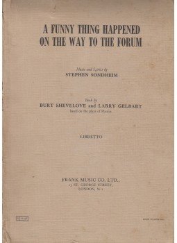 Stephen Sondheim - A Funny Thing Happened on the Way to the Forum Stephen Sondheim - A Funny Thing Happened on the Way to the Forum, London 1963 antikvár könyv