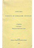Varga László - Topics in English Syntax