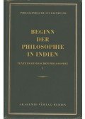 Walter Ruben - Beginn der Philosophie in Indien