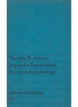 Adorno, Theodor W. - Jargon der Eigentlichkeit, Frankfurt am Main 1964 antikvár könyv