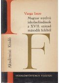 Varga Imre - Magyar nyelvű iskolaelőadások a XVII. század második feléből