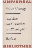 Mehring, Franz - Aufsätze zur Geschichte der Philosophie
