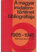 Vargha Kálmán,Botka Ferenc - A magyar irodalomtörténet bibliográfiája 1905-1945