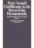 Szondi, Peter - Einführung in die literarische Hermeneutik