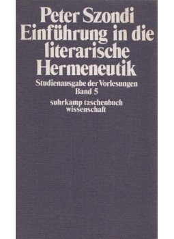 Szondi, Peter - Einführung in die literarische Hermeneutik, Frankfurt am Main 1975 antikvár könyv
