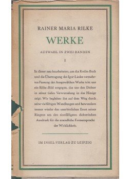 Rainer Maria Rilke - Werke I. Rainer Maria Rilke - Werke I., Leipzig 1953 antikvár könyv