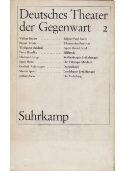 Karlheinz Braun, Karasek, Hellmuth - Deutsches Theater der Gegenwart II., Frankfurt am Main 1967 antikvár könyv