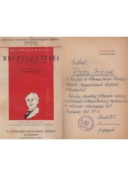 Sztaniszlavszkij - Sztaniszlavszkij beszélgetései (Psota Irén diplomaátadói ajándékkönyve), Budapest 1949 antikvár könyv