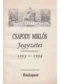 Csapody Miklós - Csapody Miklós jegyzetei (dedikált)