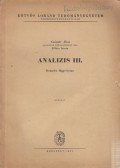 Császár Ákos,Földes István - Analízis III. Komplex függvénytan
