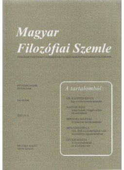 Steiger Kornél (szerk.) - Magyar Filozófiai Szemle 2007/3-4. Steiger Kornél (szerk.) - Magyar Filozófiai Szemle 2007/3-4., Budapest 2007 antikvár könyv