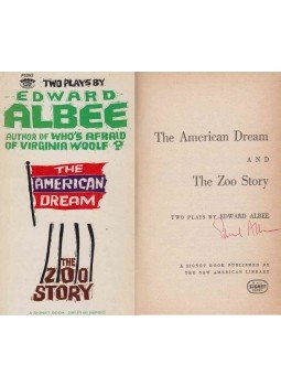 Edward Albee - The American Dream / The Zoo Story (aláírt), New York 1963 antikvár könyv