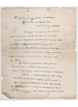 Szörényi Tivadar - Szörényi Tivadar: A pogány magyarok ősvallása esoterikus világitásban [Kézirat], Budapest 1917 antikvár könyv