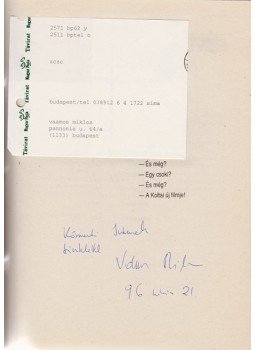 - Szamba könyvmozi (Számozott, dedikált) - Szamba könyvmozi (Számozott, dedikált), Budapest 1996 antikvár könyv