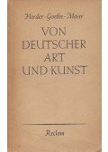 Goethe,Herder, Johann Gottfried,Justus Möser - Von deutscher Art und Kunst