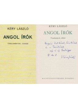 Kéry László - Angol írók (dedikált), Budapest 1975 antikvár könyv