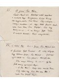 Mikszáth Kálmán - Mikszáth Kálmán (1849–1910) író saját kézzel írt, két oldal terjedelmű kritikai feljegyzése a tiszteletére előadott, élőképként dramatizált „A gózoni Szüz Mária” című Mikszáth-novelláról, melyet az 1910. évi Mikszáth-ünnepségek keretében mutattak be.