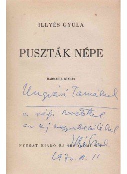 Illyés Gyula - Puszták népe (dedikált) Illyés Gyula - Puszták népe (dedikált), Budapest 0 antikvár könyv