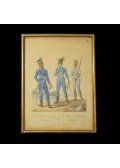 Bikkessy Heinbucher József,Karl Beyer - K. Magyar Insurgens Gyalogság. K. Ungar. Insurrections-Infanterie. Kézzel színezett rézmetszet. Bikkessy Heinbucher József (1767–1833) festő rajza után metszette Karl Beyer. Készült 1816-ban.