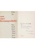 Walter Jens - Statt einer Literaturgeschichte (dedikált)