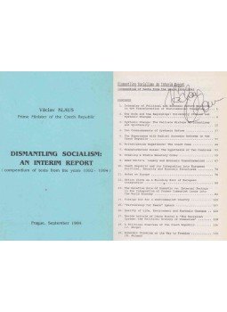 Václav Klaus - Dismantling Socialism: An Interim Report (aláírt), Prága 1994 antikvár könyv