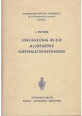 Peters, Johannes - Einführung in die allgemeine Informationstheorie