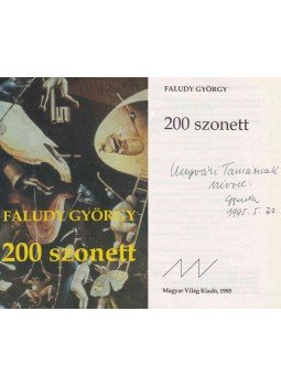 Faludy György - 200 szonett (dedikált), Budapest 1995 antikvár könyv