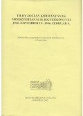 G. Vass István - Tildy Zoltán kormányának minisztertanácsi jegyzőkönyvei