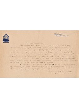 Kovács László - Kovács László (1892–1963) író, kritikus saját kézzel írt levele ismeretlen recenzió-írónak, feltehetően Szemlér Ferencnek, Kolozsvár 1943 antikvár könyv