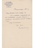 Lyka Károly - Lyka Károly művészettörténész autográf levele Kárpáti Aurél színházi kritikusnak (1931)