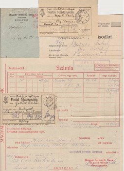 Babits Mihály - Az Isteni Színjáték magyar fordításáért odaítélt legnagyobb olasz állami kitüntetés, a San Remo-díj átutalási formanyomtatványa Babits Mihály (1883–1941) költő, műfordító részére, Budapest 1940 antikvár könyv