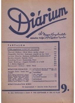 Máté Károly (szerk.), Kenyeres Imre (szerk.) - Diárium 1942. szeptember Máté Károly (szerk.), Kenyeres Imre (szerk.) - Diárium 1942. szeptember, Budapest 1942 antikvár könyv