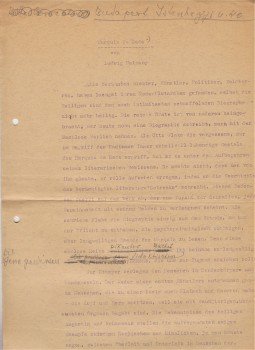 Hatvany Lajos - Hatvany Lajos író „Marquis de Sade” címmel írt, saját kézzel javított cikkének eredeti, német nyelvű kézirata (1930 után), Budapest 1930 antikvár könyv