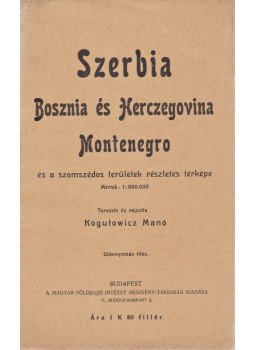 Kogutowicz Manó - A Balkán-félsziget politikai és katonai térképe. Mérték: 1 : 800.000. 1904, Budapest 1904 antikvár könyv