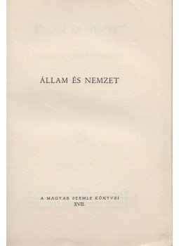 Szekfű Gyula - Állam és nemzet Szekfű Gyula - Állam és nemzet, Budapest 1942 antikvár könyv