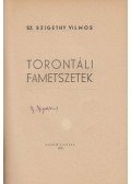 Sz. Szigethy Vilmos - Torontáli fametszetek (aláírt)