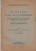 Dr. Gabányi Bertalan,Gráber Pál,Sós Nándor - Az üzleti záró- és alapmérleg