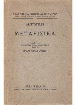 Aristoteles - Metafizika, Budapest 1936 antikvár könyv