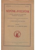 Moór Elemér,Cs. Sebestyén Károly - Népünk és Nyelvünk XI. pótfüzet