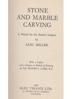Alec Miller - Stone and marble carving, London 1948 antikvár könyv