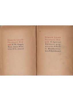 Németh László - Történeti drámák I-II. Németh László - Történeti drámák I-II., Budapest 1957 antikvár könyv