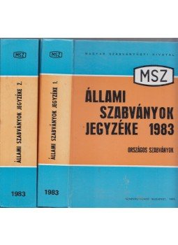  - Állami szabványok jegyzéke 1983. I-II., Budapest 1983 antikvár könyv