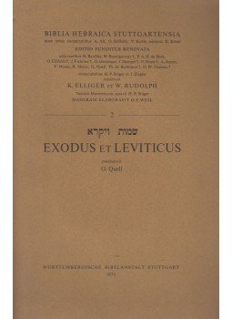 G. Quell - Exodus et Leviticus, Stuttgart 1973 antikvár könyv