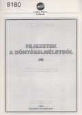 Kindler József - Fejezetek a döntéselméletből