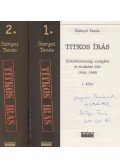 Szőnyei Tamás - Titkos írás 1-2. (dedikált)